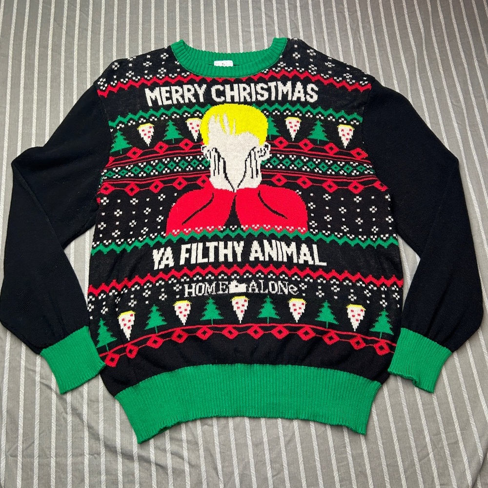 Home Alone Merry Christmas Ya Filthy Animal Sweater Men's 2XL